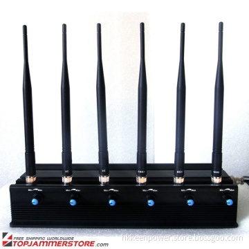 6 Antenna High Power Adjustable WiFi 3G 4G All Mobile Phone Signal Jammer